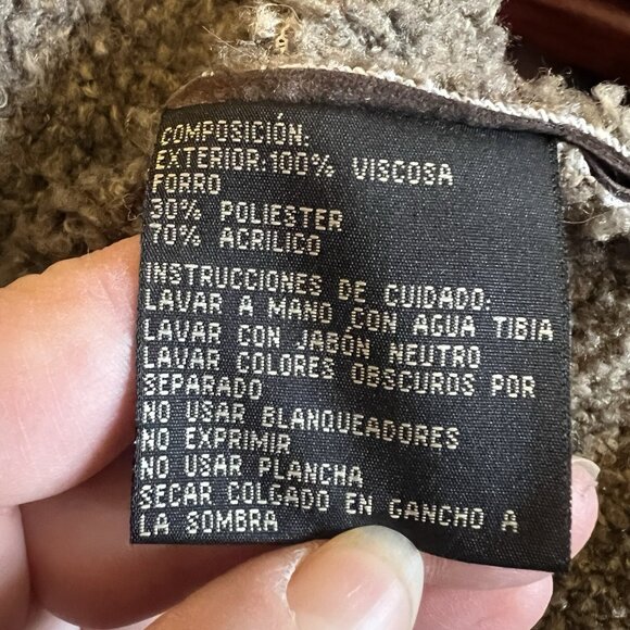 Ted Affleck XL Coat Jacket Suede Leather Brown Tan Faux Shearling Western Cowboy - Picture 6 of 7